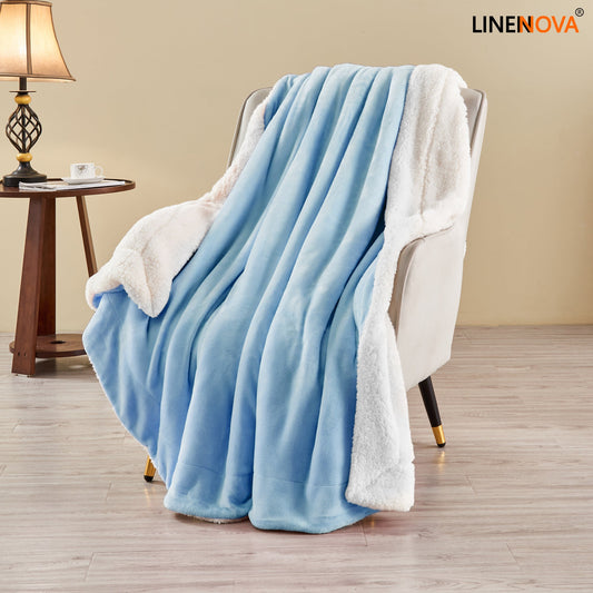 Lovana Sherpa Flannel Fleece Throw Blanket Warm Blankets For Winter
